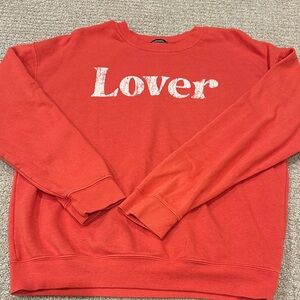 Vibrant Red 'Lover' Sweatshirt